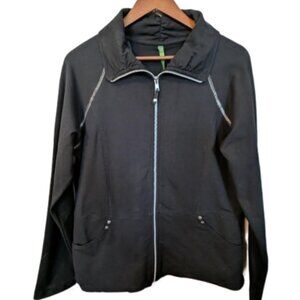 NWT Ingreen Organic Cotton Jacket with Ruching and Silver Stitching Details